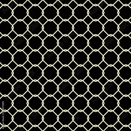 repeated plait quadrangles on black pattern vector design