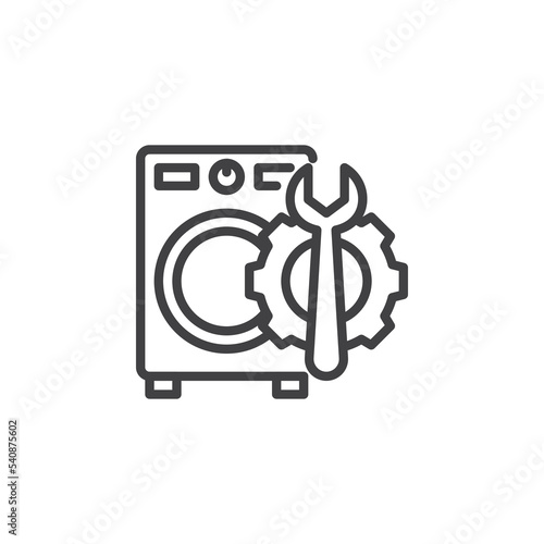 Washing machine repair line icon