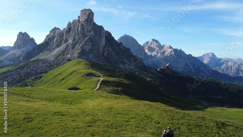 Wallpaper Mural Drone overflight over a lovely couple in Dolomites.
View of sandstone mountain peaks.
Summer in Italy - Cortina. Torontodigital.ca