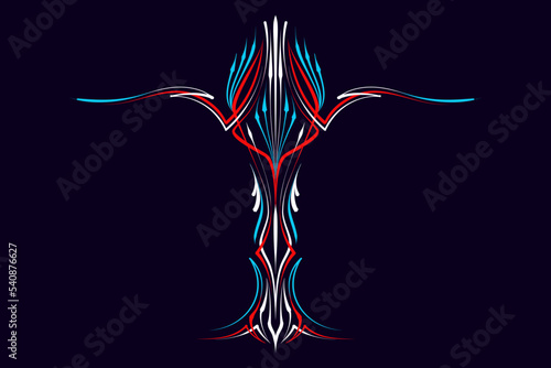 Vintage floral ornament element fit for vehicle, custom motorcycle, truck, wrapping, sticker, decal, airbrush, tattoo, apparel, banner, wallpaper. Vector eps 10