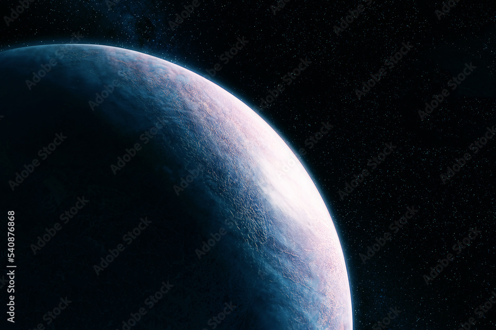 Fototapeta premium Exoplanet in deep space. Elements of this image furnished by NASA