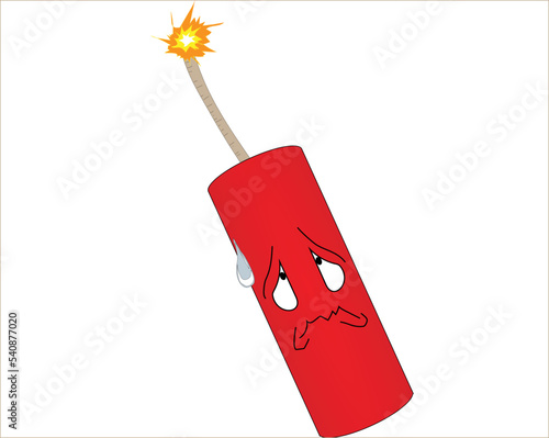 cute and simple cartoon dynamite bomb cartoon vector design