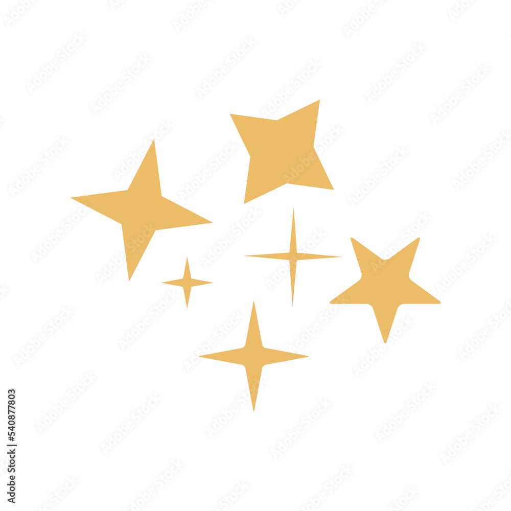 Flat vector hippy boho illustration. Hand drawn retro groovy stars Flat vector hippy boho illustration. Hand drawn retro groovy stars