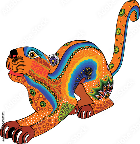 Mexican design animals jaguar photo