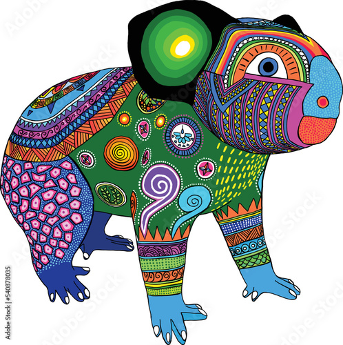 Photography Mexican colourful koala