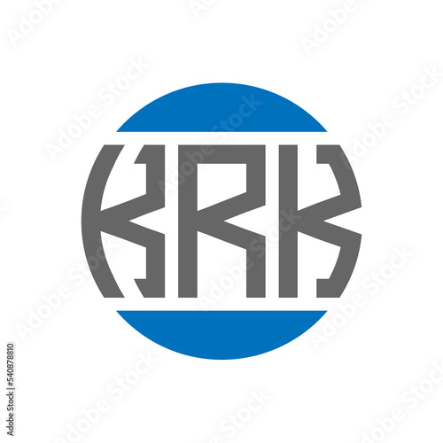 KRK letter logo design on white background. KRK creative initials circle logo concept. KRK letter design.