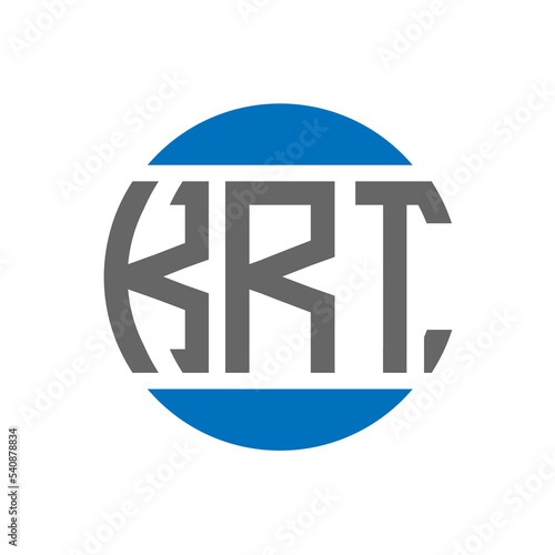 KRT letter logo design on white background. KRT creative initials circle logo concept. KRT letter design.