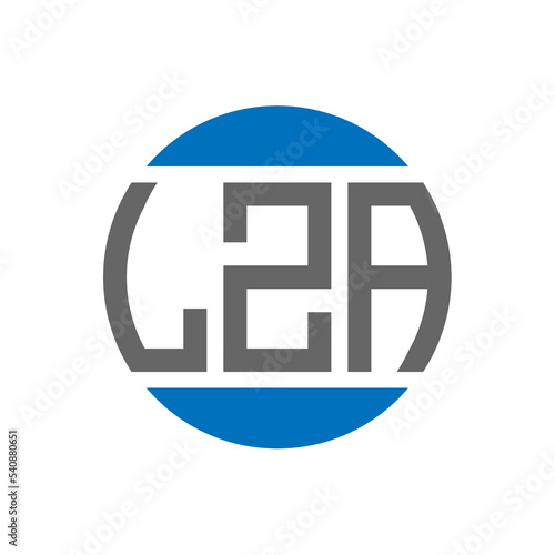 LZA letter logo design on white background. LZA creative initials circle logo concept. LZA letter design.