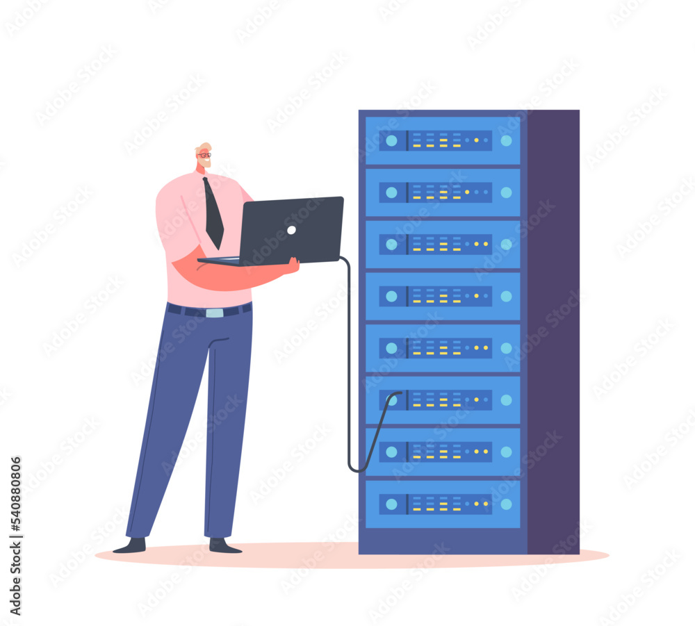 Sysadmin Servicing Server Racks. System Administrators Character Upkeeping, Administration, Configuration of Computer Sysadmin Servicing Server Racks. System Administrators Character Upkeeping, Administration, Configuration of Computer