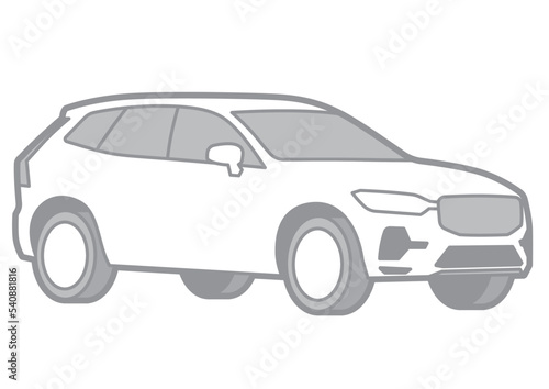 SWEDEN SUV - VECTOR ILLUSTRATOR ON WHITE BACKGROUND - SPORTCAR_T096   540881816