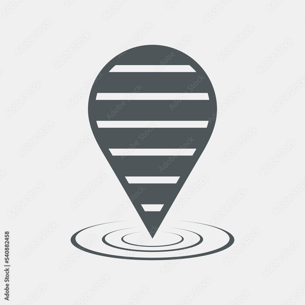 Map pin pointer Route Gps location icon Vector illustration cut Map pin pointer Route Gps location icon Vector illustration cut