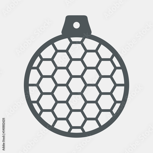 Geometric seamless tree ball toy decoration quality vector illustration cut