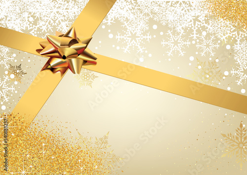 Gold Christmas Background w...
