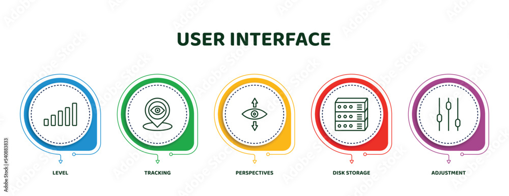 editable thin line icons with infographic template. infographic for ...