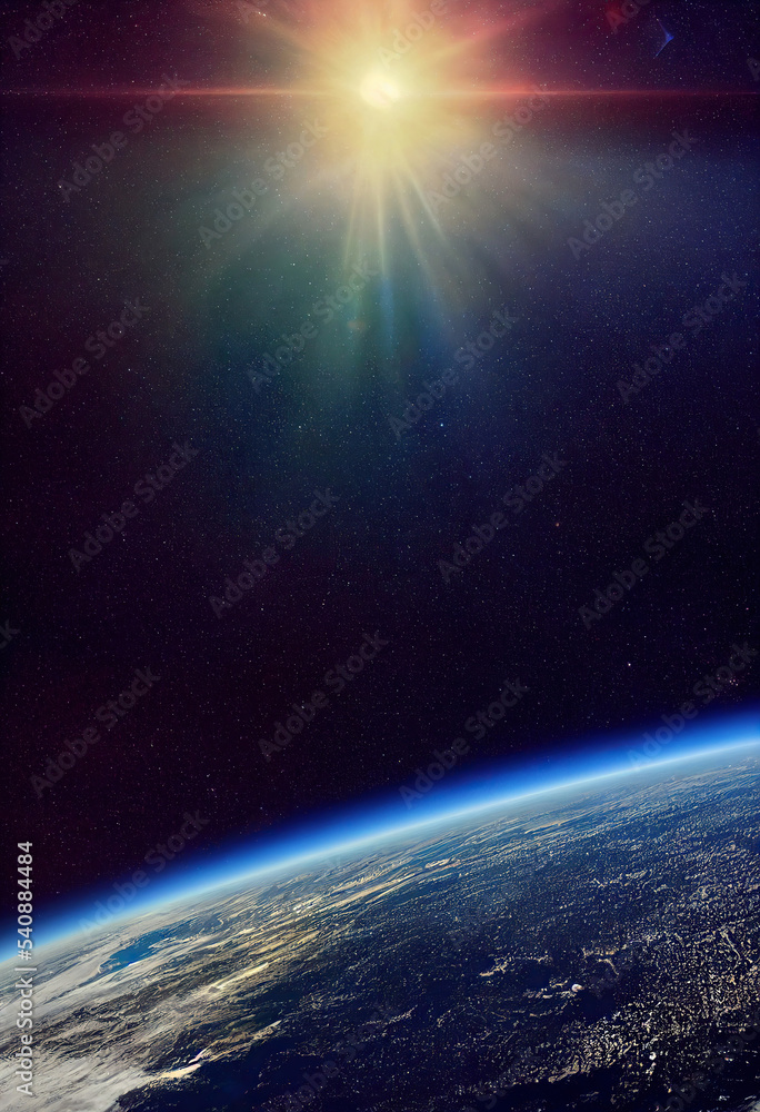 Planet Earth, view from space. 3d rendered