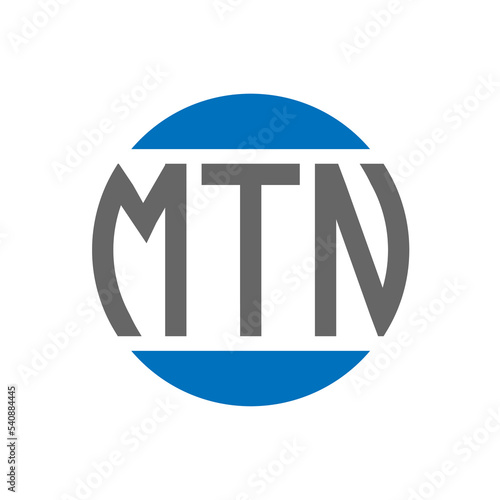 MTN letter logo design on white background. MTN creative initials circle logo concept. MTN letter design.