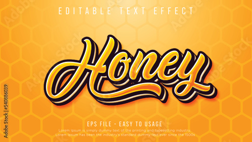 Honey text effect style