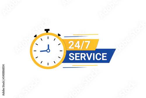 24 7 hour service with clock design.