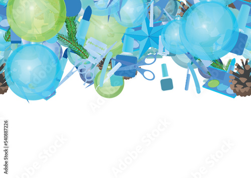 Background pattern abstract seamless design texture. Horizontal stripe. Border frame, transparent background. Theme is about ornament, makeup, evergreen, merry, Barber's pole, element, decorative