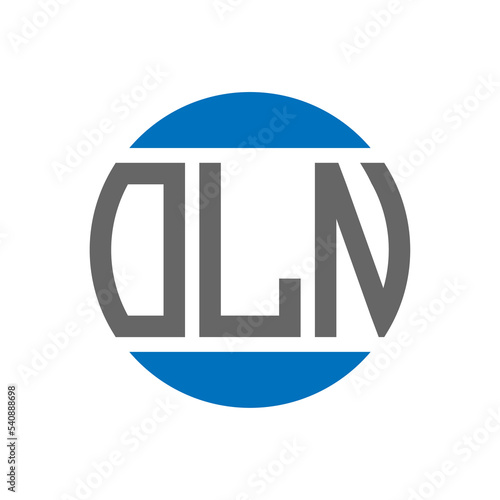 OLN letter logo design on white background. OLN creative initials circle logo concept. OLN letter design. photo