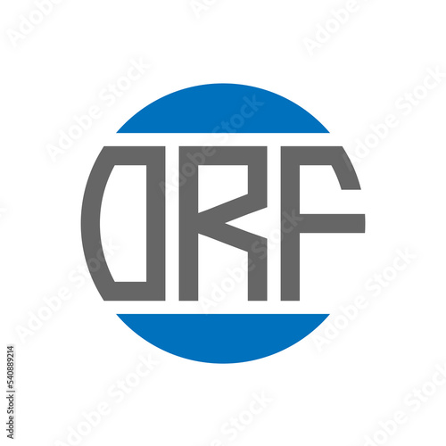 ORF letter logo design on white background. ORF creative initials circle logo concept. ORF letter design.