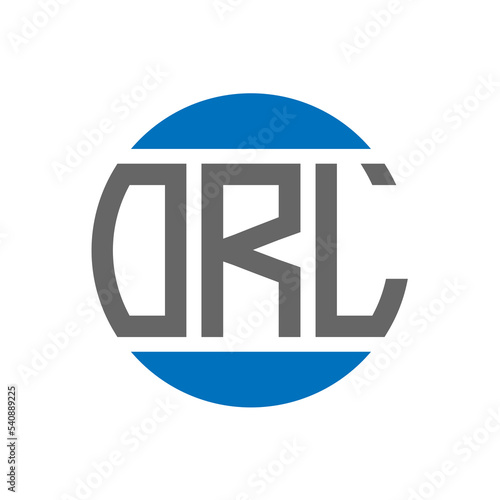 ORL letter logo design on white background. ORL creative initials circle logo concept. ORL letter design.