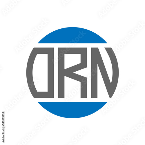 ORN letter logo design on white background. ORN creative initials circle logo concept. ORN letter design.