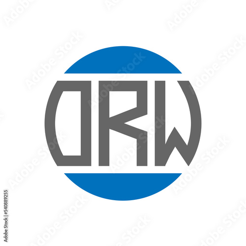 ORW letter logo design on white background. ORW creative initials circle logo concept. ORW letter design.