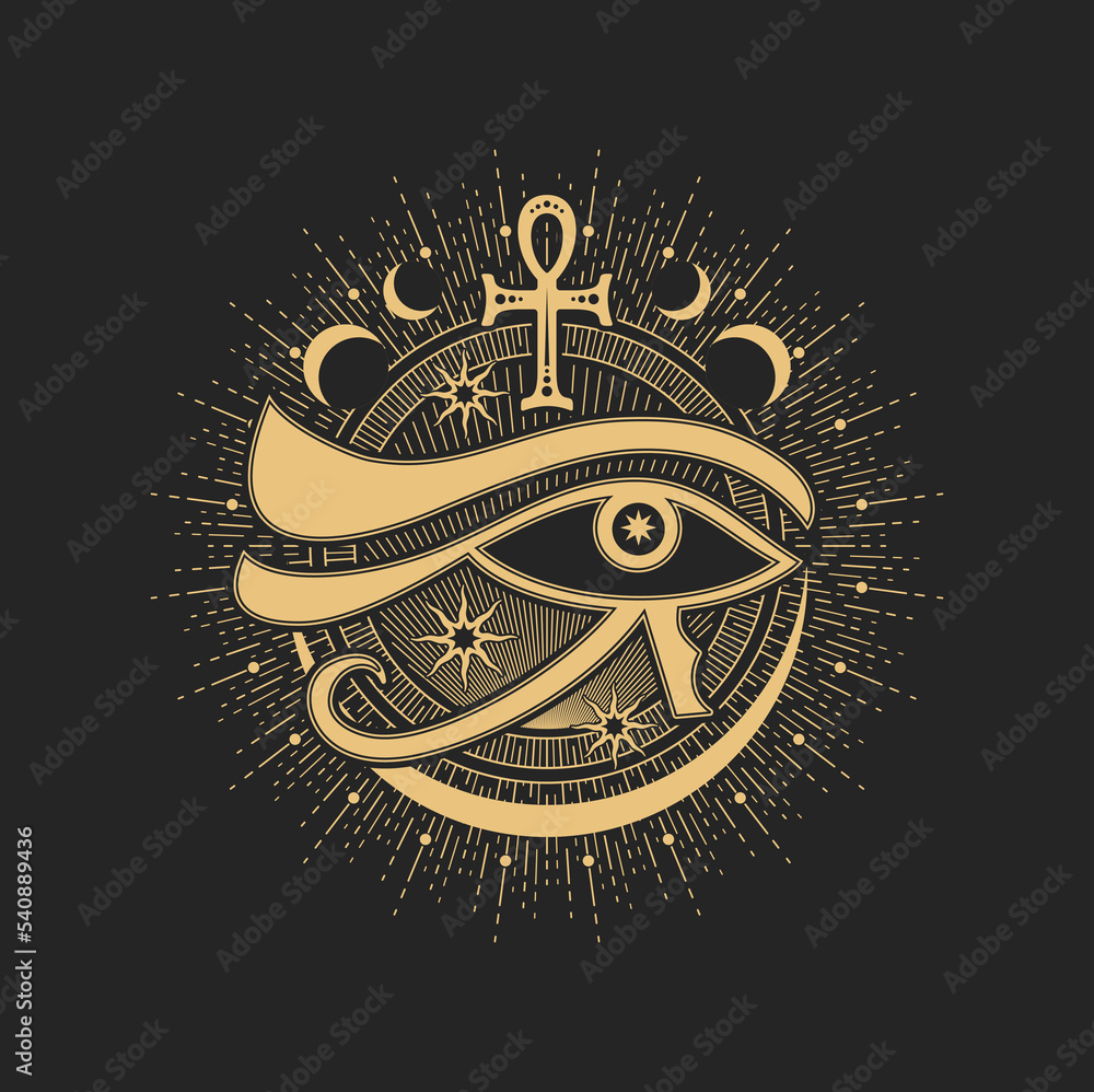 Amazon.com : Oottati Small Cute Temporary Tattoo God Eye Horus Egypt (2  Sheets) : Beauty & Personal Care