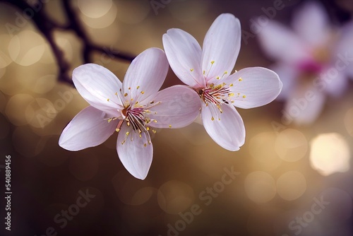 Peach blossom flowers photo