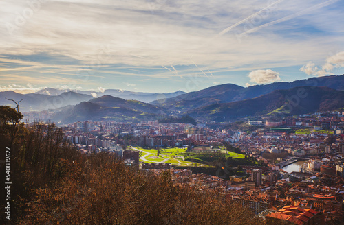 Panoramic view of old part of the city Bilbao, from Artxanda hill © Olivia