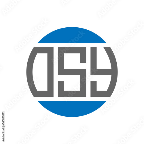 OSY letter logo design on white background. OSY creative initials circle logo concept. OSY letter design.