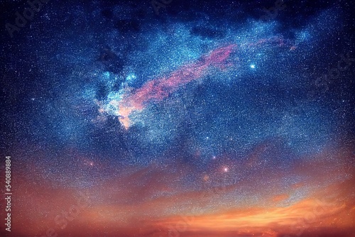 Colorful night sky space. nebula and galaxies in space. astronomy concept background.