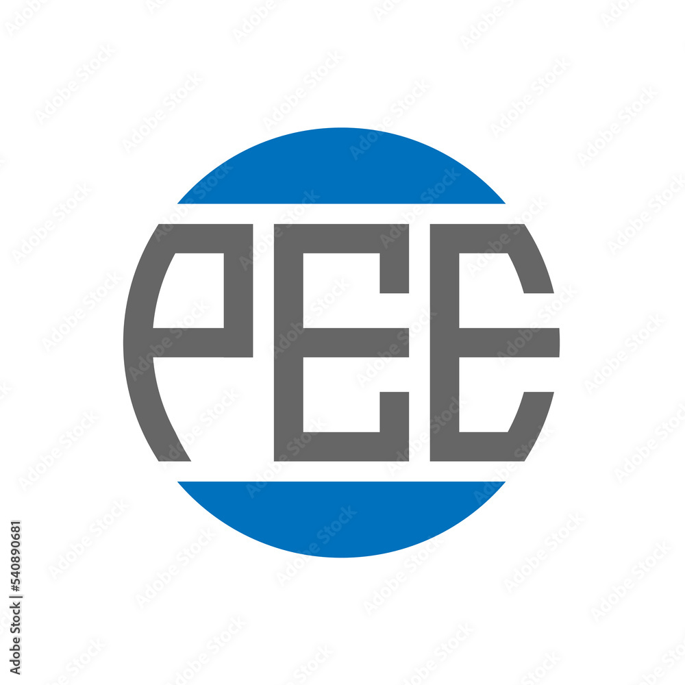 PEE letter logo design on white background. PEE creative initials circle logo concept. PEE letter design. PEE letter logo design on white background. PEE creative initials circle logo concept. PEE letter design.