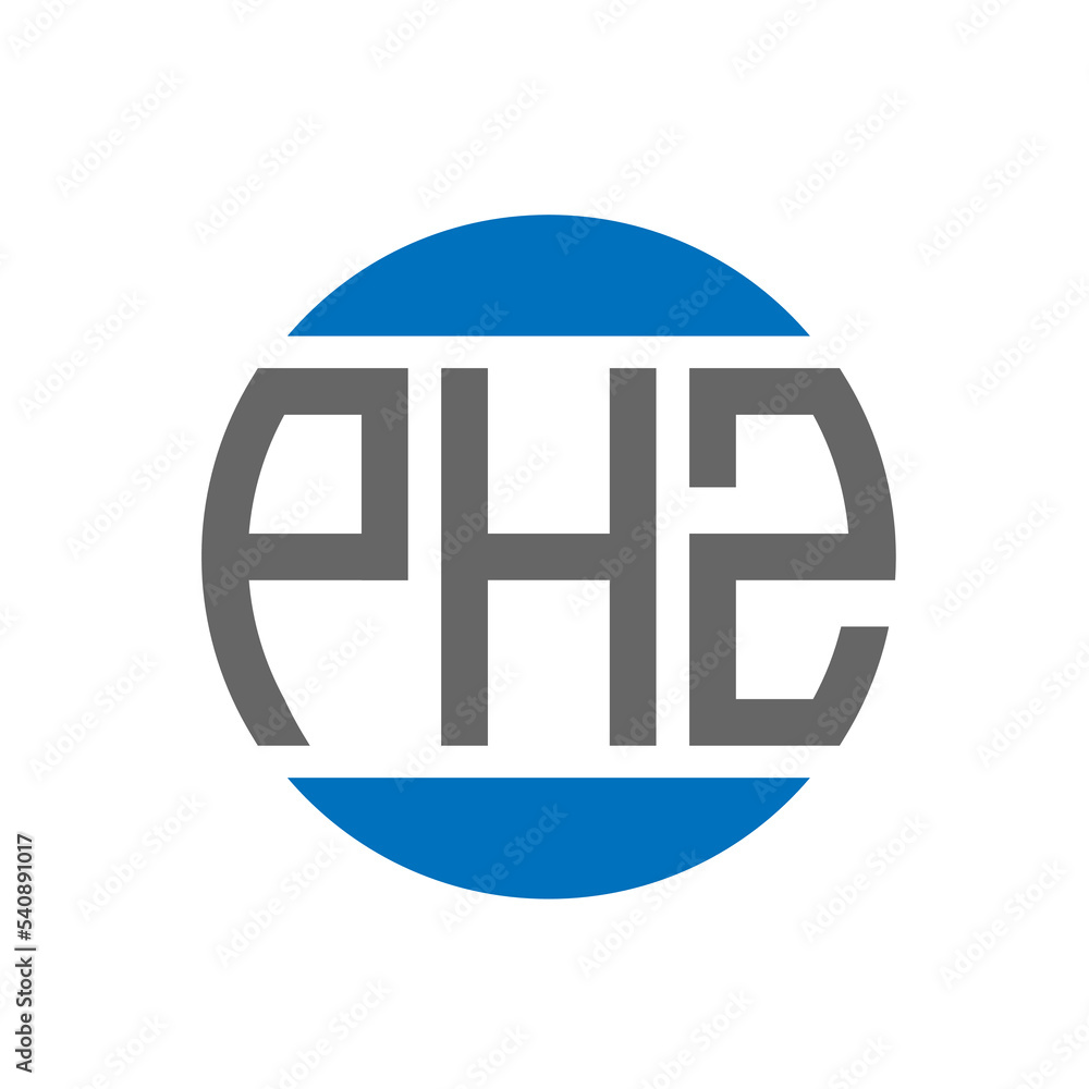 PHZ letter logo design on white background. PHZ creative initials circle logo concept. PHZ letter design. PHZ letter logo design on white background. PHZ creative initials circle logo concept. PHZ letter design.