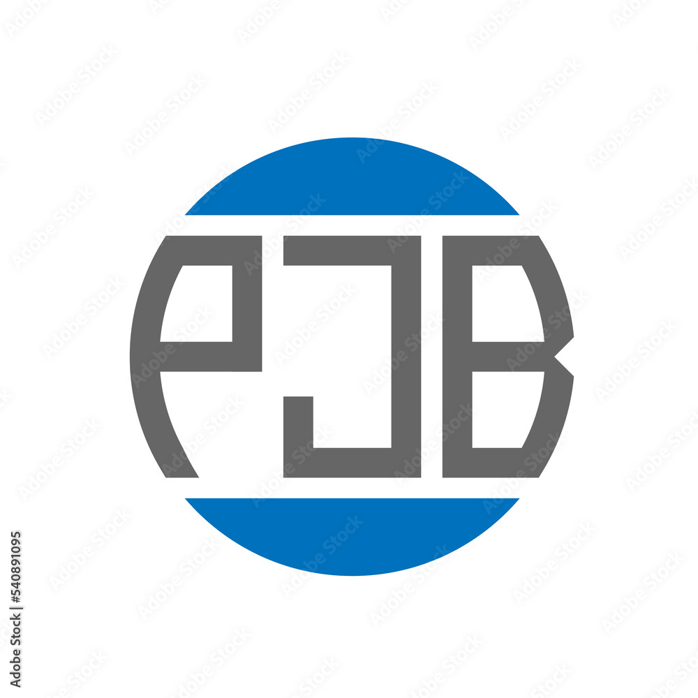 PJB letter logo design on white background. PJB creative initials circle logo concept. PJB letter design. PJB letter logo design on white background. PJB creative initials circle logo concept. PJB letter design.