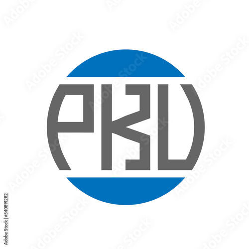 PKU letter logo design on white background. PKU creative initials circle logo concept. PKU letter design.