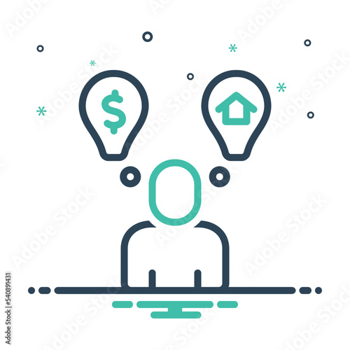 Mix icon for assuming