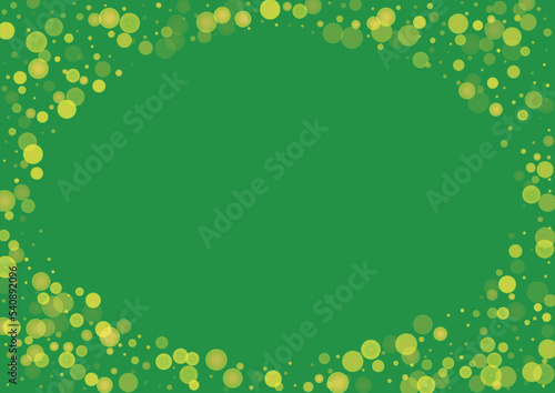 Green glitter on a green background. Explosion of confetti. Vector festive background. Summer, spring print. Abstract element of design for new year, christmass, birthday, wedding card, banner, poster