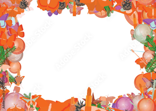 Background pattern abstract seamless design texture. Border frame, transparent background. Theme is about spring, branch, wildlife, decor, pomatum, gorgeous, summer, colorful, decorative