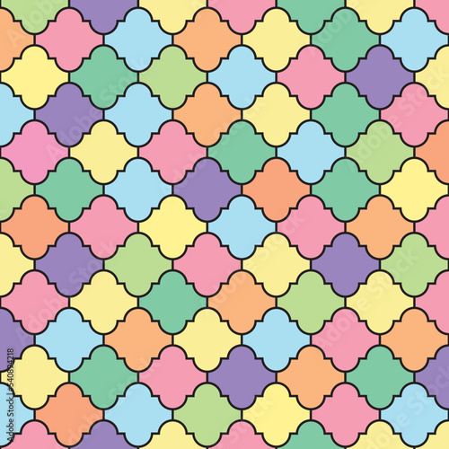 seamless pattern with squares, link fence pattern colorful.