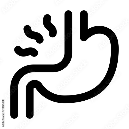 Hungry Stomach Line Icon Vector