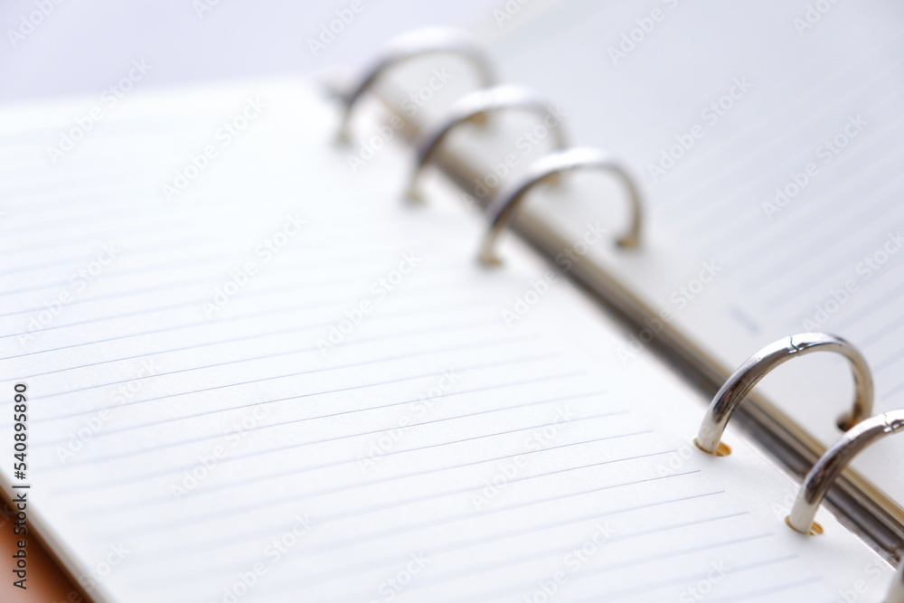 リング式のシステム手帳でスケジュール調整