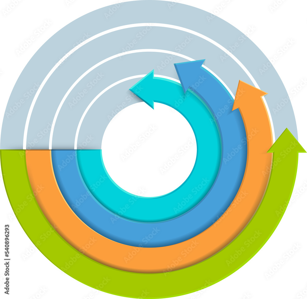Obraz premium Arrow infographics circle template