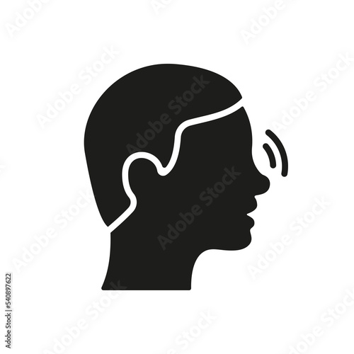 Runny Nose Silhouette Icon. Nose Pain, Itch, Inflammation or Ache Black Icon. Rhinitis, Allergy or Nasal Mucus Pictogram. Sign for Medical Poster. Isolated Vector illustration