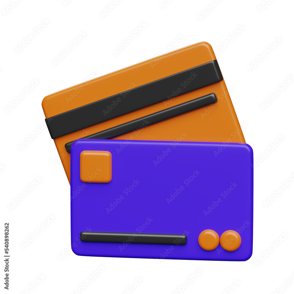 3d credit card for payment method 3d render illustration 3d credit card for payment method 3d render illustration