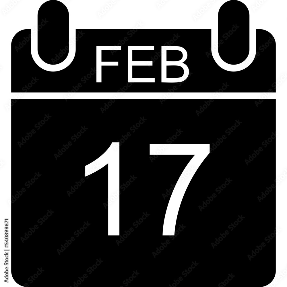 Fototapeta premium February Icon