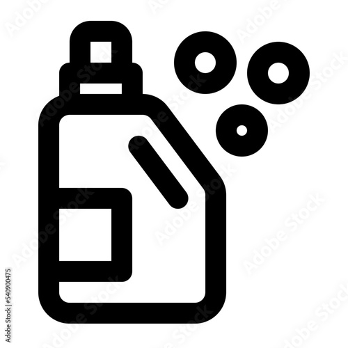 Detergent Bottle Line Icon Vector