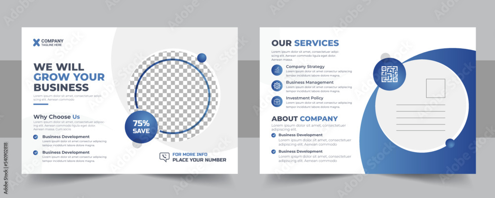 Creative postcard or EDDM postcard design template Creative postcard or EDDM postcard design template