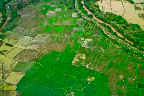 aerial view of the river in gorontalo, Indonesia